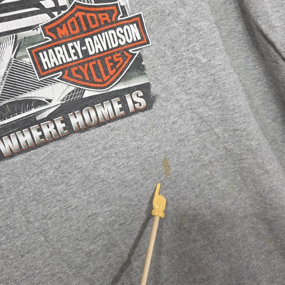 Harley Davidson Shirt Mens 4XL 105th Milwaukee This is where home is Gray 2008 - Picture 6 of 11